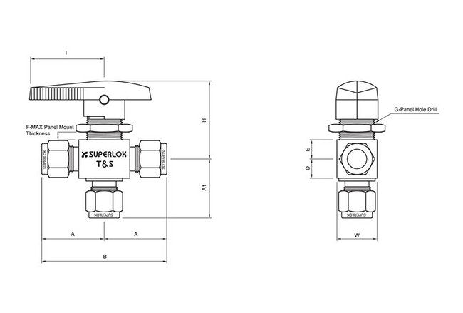 Superlok SBV120H Series 12mm One-Piece Ball Valve - Image 2
