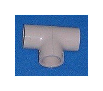 FlexPVC 1.5 Inch Schedule 40 Gray PVC Tee Fitting - Image 1