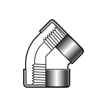 1 Inch 45 Degree Schedule 80 PVC Elbow - Image 1