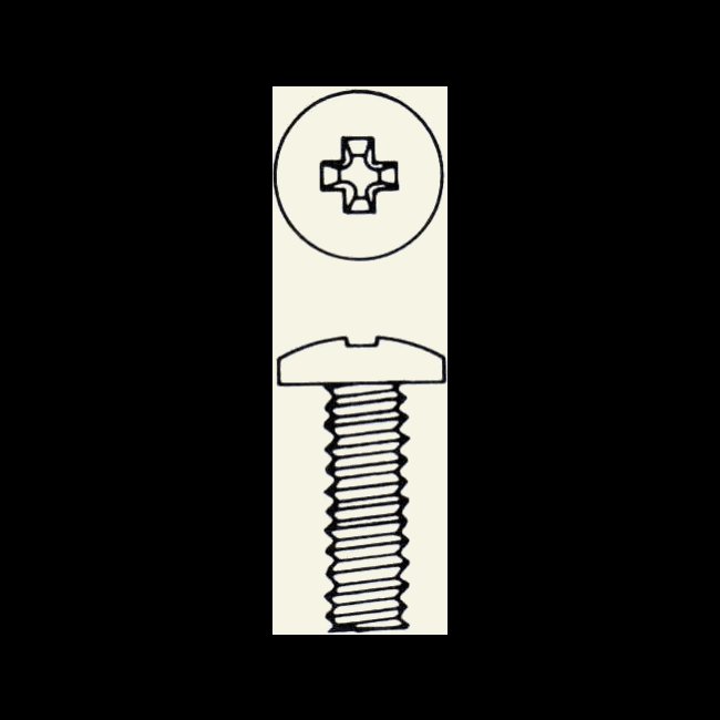 Stainless Non-Mag Phillips Pan Machine Screw 4-48, 5/8", Black Oxide - Image 1