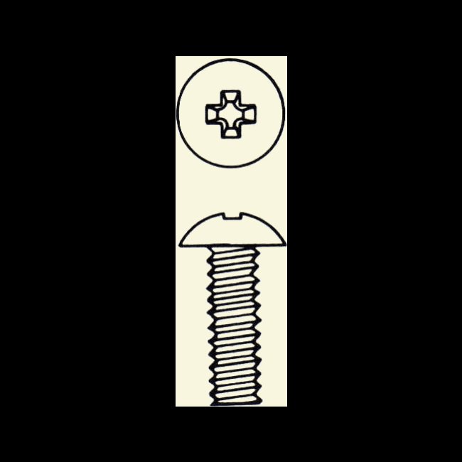 Brass Phillips Recess Round Head Machine Screw 5-44, 1/4 Inch - Image 1