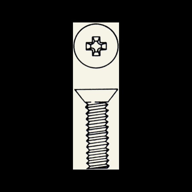 Phillips Flat Head Machine Screw - 82 Degree, Carbon Steel, 5/16-24, 5/8 Inch - Image 1