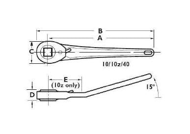 Series 10 Model 16 Ratchet Wrench with 28mm Hexagonal Gear Opening - Image 2