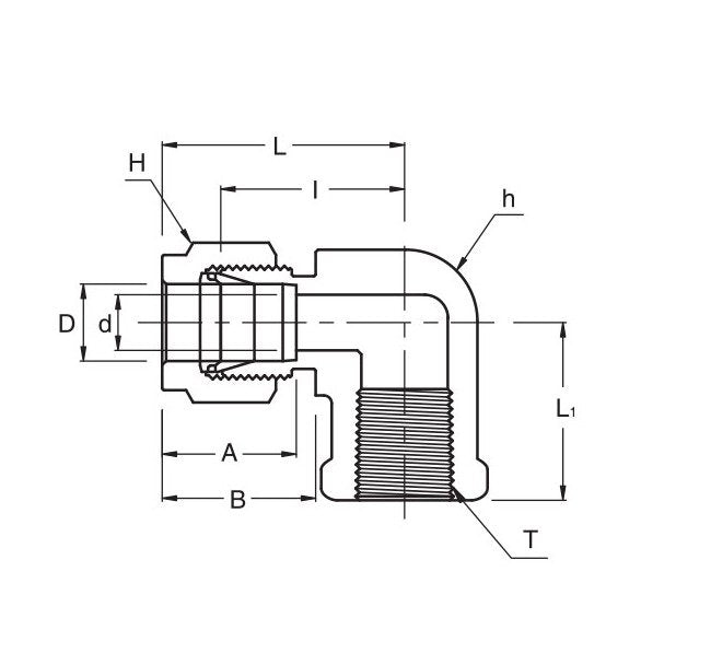 SFEI Series Female Elbow - 3/8" Tube OD, 1/2" Thread Size - Image 2