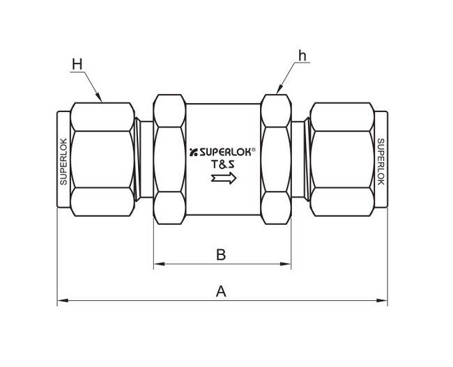 Superlok SHCV3 15mm Orifice High Pressure Check Valve - Image 2