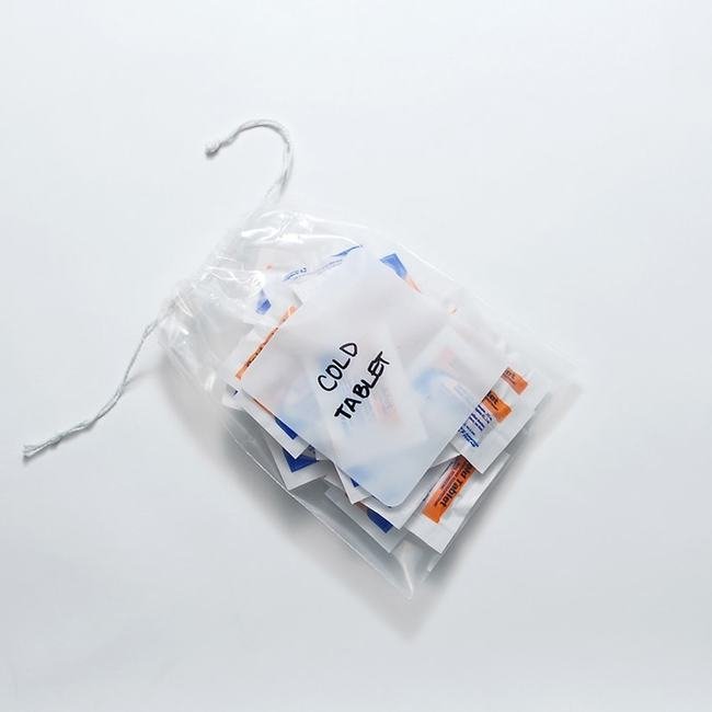 Clear Polypropylene Double Pull Drawstring Bag, 9.5 x 14 Inch, 1,000/Case - Image 1