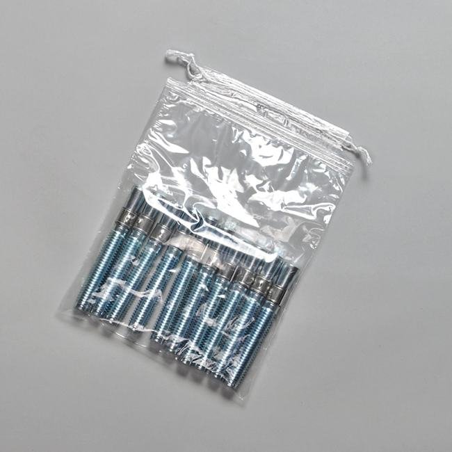 Clear Double Pull Drawstring Bag - 4 X 8 Inch - Image 1