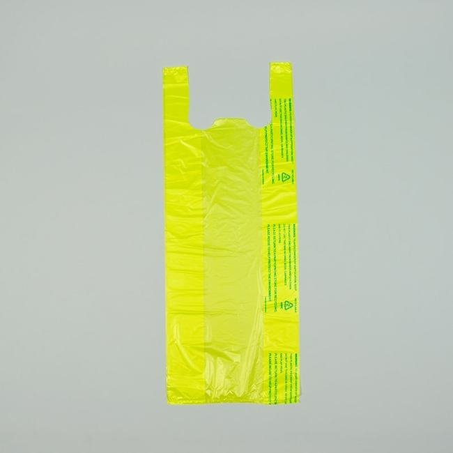 Yellow High-Density T-Shirt Bags - Pack of 1000 - 10x6x21 Inch - Image 1