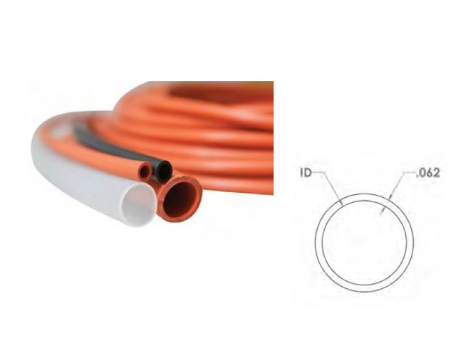 High-Temp Silicone Tubing 0.125"ID x 0.250"OD - Image 1