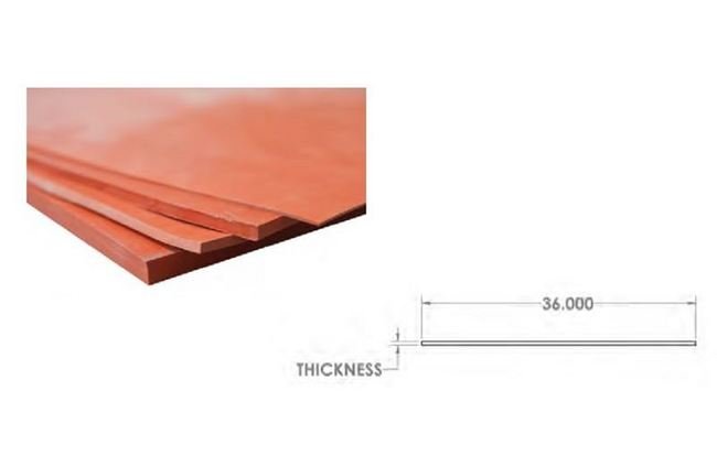 Industrial Grade Silicone Sheeting - 0.250 Inch Thickness, 36 x 36 Inch - Image 1