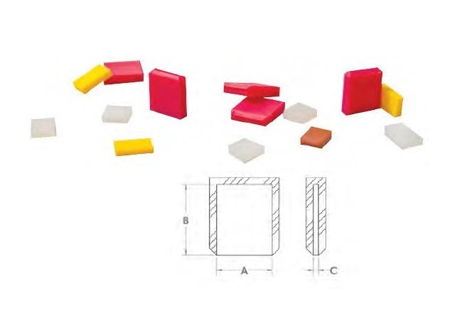 Silicone Rectangular Cap SRC-1 - Clear, 1000-Pack - Image 1