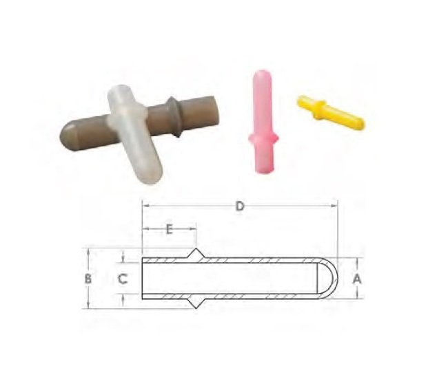 Pink Silicone Flange Plug 8.71mm x 14.61mm - Image 1