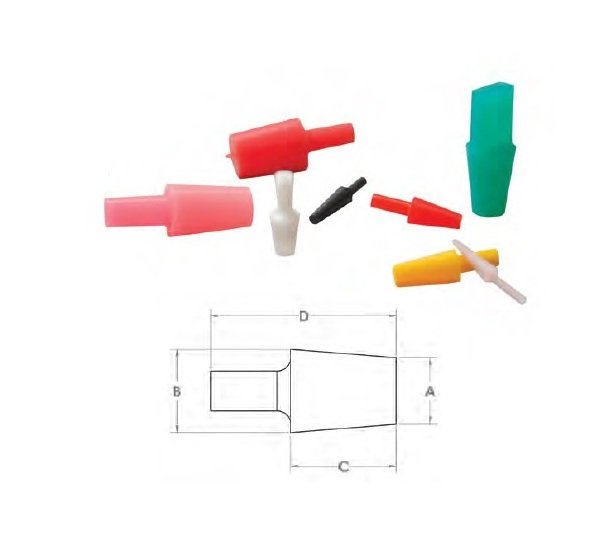 Red Silicone Tapered Plug with Handle - STP103H - Image 1