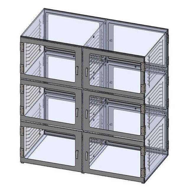 24" Static-Dissipative PVC Pass-Through Desiccator Cabinet - Image 1