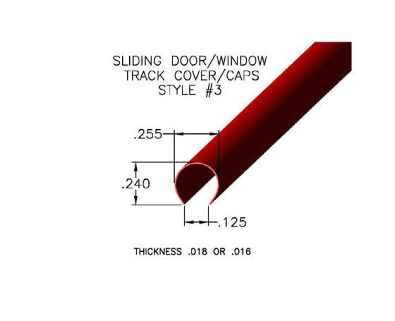 Durable Steel Sliding Door/Window Track Covers - Style #3 - Image 1