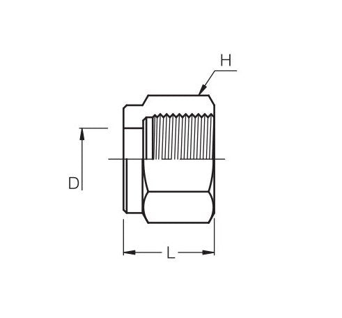 12mm Tube Outside Diameter Stainless Steel Nut - Image 2
