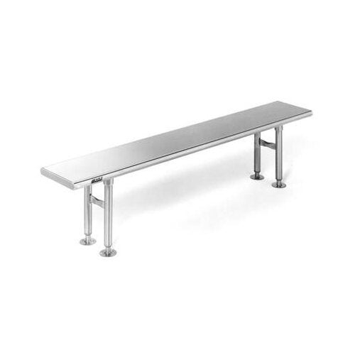 12 Inch x 72 Inch Solid Top Stainless Steel Gowning Bench - Image 1