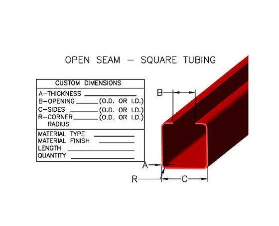 Square Open Seam Tubing - Image 1