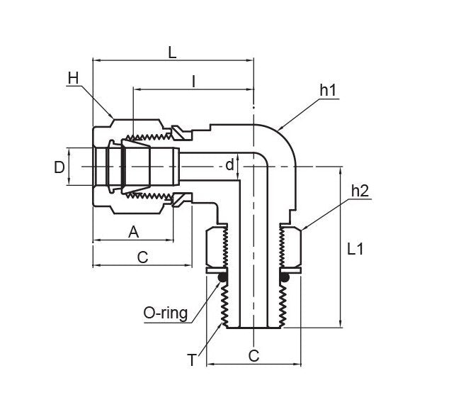 SPMEI Series 3/8 Male Elbow Connector - Image 2