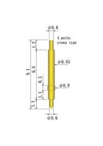JCC Double Ended Spring Probe Pin 0.70-0.99mm OD - Image 2