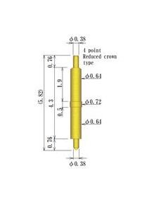 JCC 0.70-0.99mm Double Ended Spring Probe Pin - Image 2