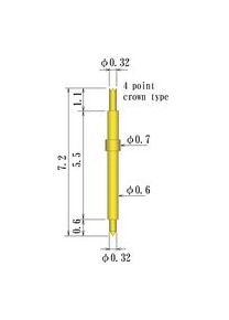 JCC 0.70-0.99mm Double Ended Spring Probe Pin - Image 2