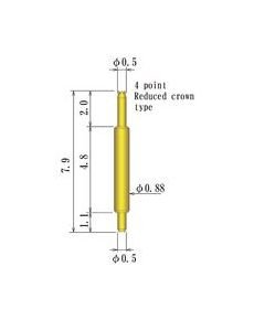 0.70-0.99mm Dual-Ended Spring Probe Pin - Image 2