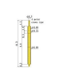 JCC 0.70-0.99mm Double Ended Spring Probe Pin - Image 2