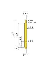 JCC 1.0-2.19mm Outer Diameter Double Ended Spring Probe Pin - Image 2