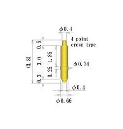 JCC 0.70-0.99mm Double Ended Spring Probe Pin - Image 2