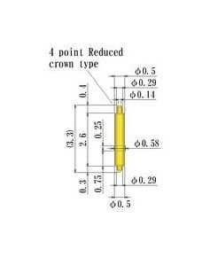 JCC Double Ended Spring Probe Pin - 0.50-0.69mm OD - Image 2