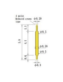 JCC Double Ended Spring Probe Pin, 0.50-0.69mm OD - Image 2