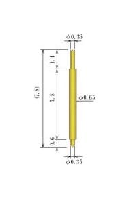 JCC Double Ended Spring Probe Pin, 0.50-0.69mm OD - Image 2