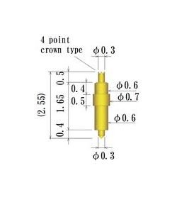 JCC 0.70-0.99mm Double Ended Spring Probe Pin - Image 2