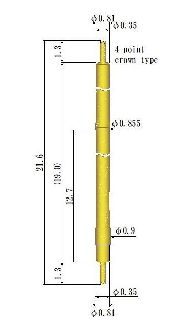 JCC 0.70-0.99mm Double Ended Spring Probe Pin - Image 2