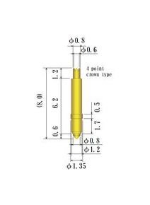 JCC 1.0-2.19mm Double Ended Spring Probe Pin - Image 2