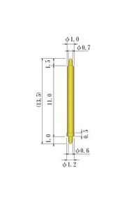 Precision Double Ended Spring Probe Pin, 1.0 - 2.19mm - Image 2