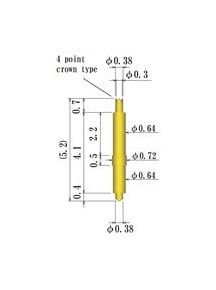 JCC 0.70-0.99 mm Double Ended Spring Probe Pin - Image 2