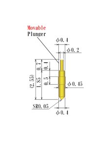 JCC 0.45mm Crown Type Barrel Plunger Probe Pin - Image 2