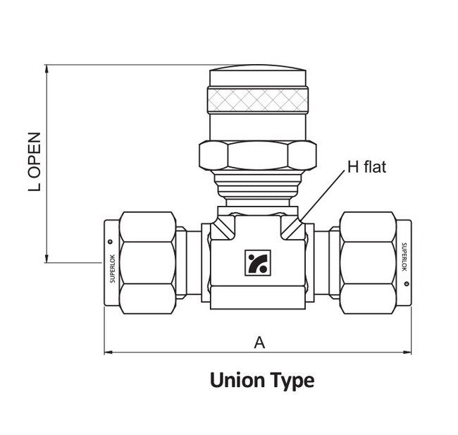 SUPERLOK® SPUV Series 1/2 Inch Union Purge Valve - Image 2