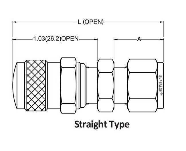 6mm SUPERLOK Straight Type Purge Valve - Image 2