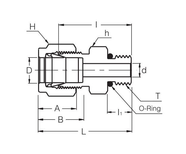 Simplified Male Connector Fitting - 3/8 in (D) - Image 2