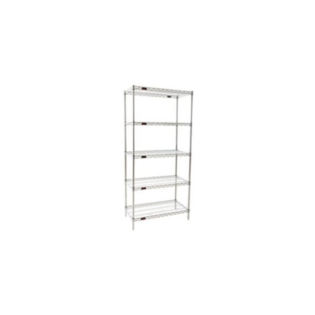 Eagle Group Stainless Steel Wire Shelving Rack - 24x60x86 inches - Image 1