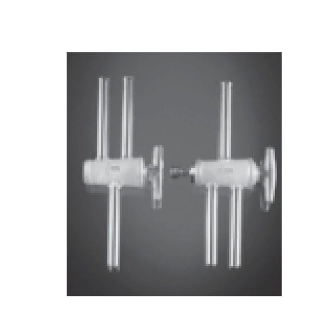 High Vacuum Double Oblique Stopcock - Image 1