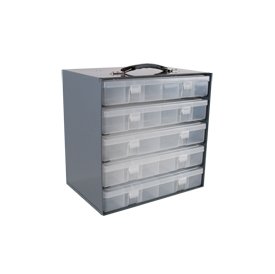 Compact Steel 5-Compartment Storage Rack - Image 1