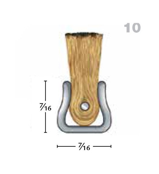 Tanis® Metal Back Strip Brush #10 - Nylon Fill/Galvanized, 2x72x0.014 in - Image 4