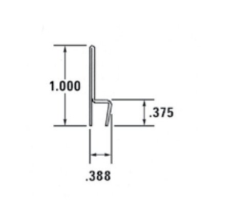 #7 Nylon Strip Brush, 8" Overall Trim, 72" Overall Length, Galvanized Backing - Image 5