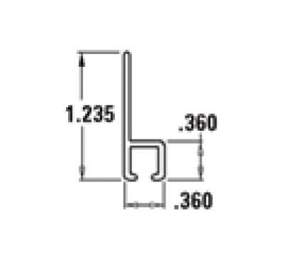 Tanis® Metal Back Strip Brush - 3" Overall Trim, 36" Overall Length, Nylon Fill/Stainless Steel Backing - Image 5