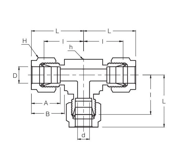 6mm Tube Union Tee Fitting – SUTI Series - Image 2