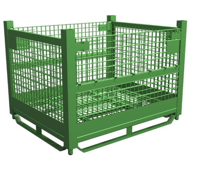 Green Tilt and Store Stands for Metal Bins - Image 1